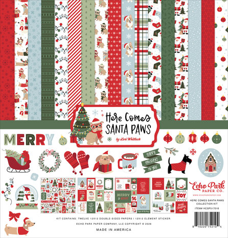 Echo Park Here Comes Santa Paws 12x12 Inch Collection Kit (HCSP517016) Echo Park Here Comes Santa Paws 12x12 Inch Collection Kit (HCSP517016)