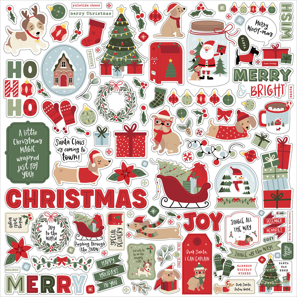 Echo Park Here Comes Santa Paws 12x12 Inch Collection Kit (HCSP517016) Echo Park Here Comes Santa Paws 12x12 Inch Collection Kit (HCSP517016)