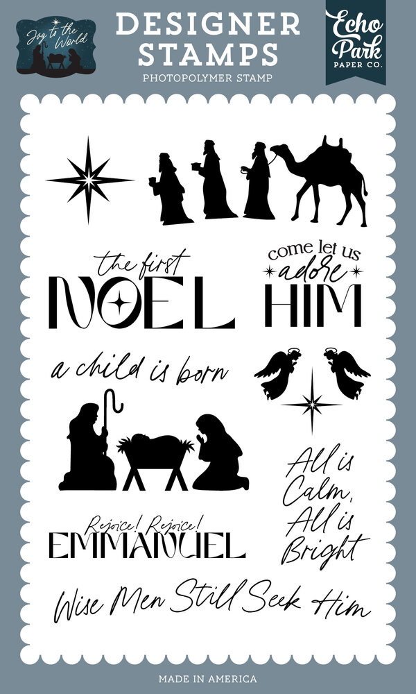 Echo Park Joy To The World Designer Stamp Set Rejoice Rejoice (JTW521040) Echo Park Joy To The World Designer Stamp Set Rejoice Rejoice (JTW521040)