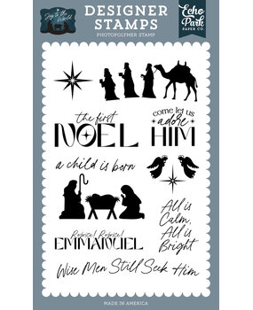 Echo Park Joy To The World Designer Stamp Set Rejoice Rejoice (JTW521040)