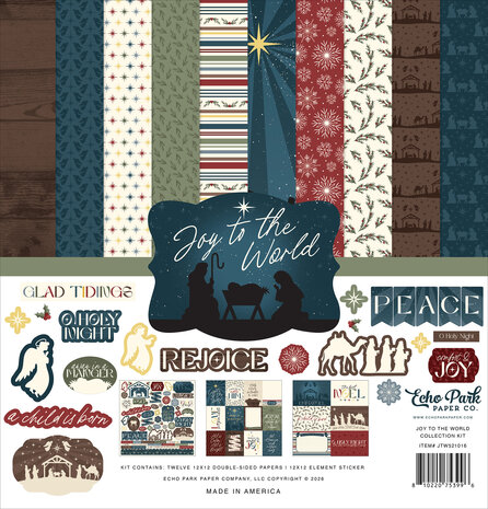 Echo Park Joy To The World 12x12 Inch Collection Kit (JTW521016)