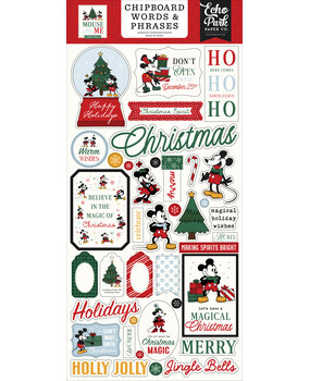 Echo Park Mouse And Me Christmas 6x13 Inch Chipboard Word & Phrases (MMC520022)