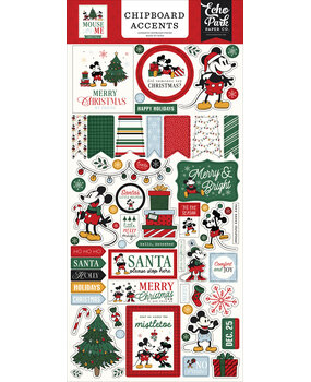 Echo Park Mouse And Me Christmas 6x13 Inch Chipboard Accents (MMC520021)