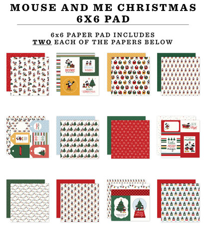 Echo Park Mouse And Me Christmas 6x6 Inch Paper Pad (MMC520023)
