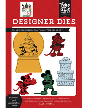 Echo Park Mouse And Me Christmas Coordinating Medium Designer Die Set Christmas Spirit (MMC520045)