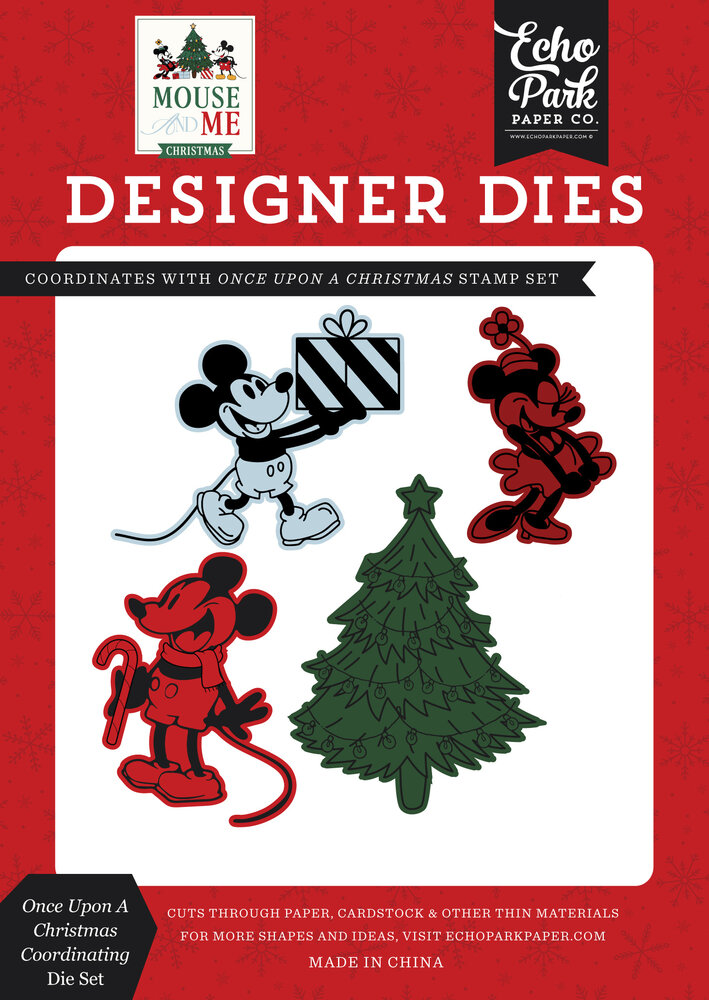 Echo Park Mouse And Me Christmas Coordinating Medium Designer Die Set Once Upon A Christmas (MMC520043)