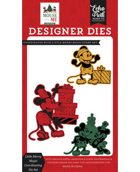 Echo Park Mouse And Me Christmas Coordinating Small Designer Die Set Little Merry Magic (MMC520044)