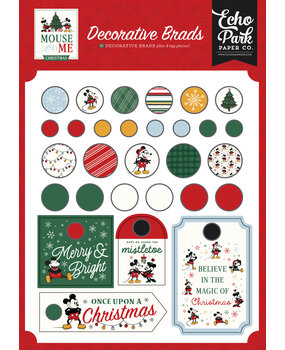 Echo Park Mouse And Me Christmas Decorative Brads (MMC520020)