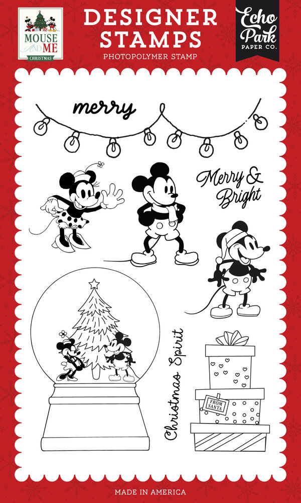 Echo Park Mouse And Me Christmas Designer Stamp Set Christmas Spirit (MMC520048)