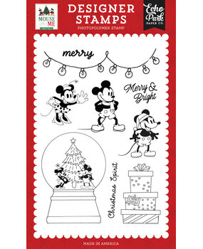 Echo Park Mouse And Me Christmas Designer Stamp Set Christmas Spirit (MMC520048)