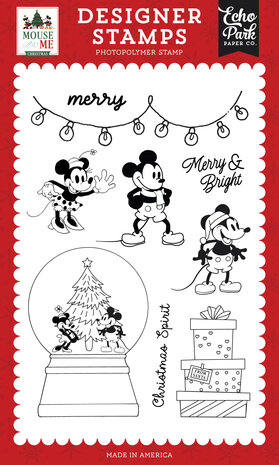 Echo Park Mouse And Me Christmas Designer Stamp Set Christmas Spirit (MMC520048)
