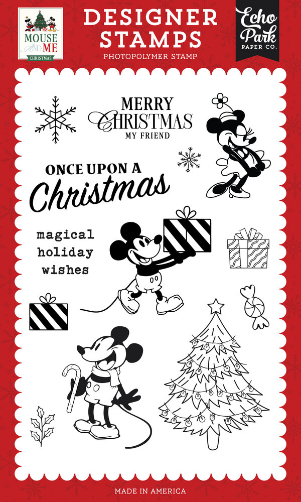 Echo Park Mouse And Me Christmas Designer Stamp Set Once Upon A Christmas (MMC520046)