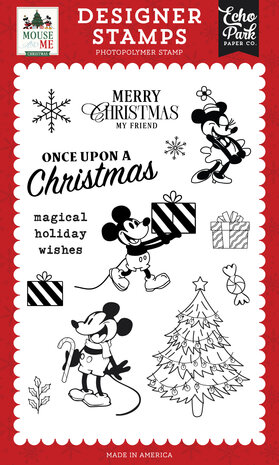 Echo Park Mouse And Me Christmas Designer Stamp Set Once Upon A Christmas (MMC520046)