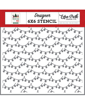 Echo Park Mouse And Me Christmas Designer Stencil Holiday Lights (MMC520034)