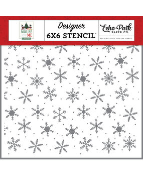Echo Park Mouse And Me Christmas Designer Stencil Seasonal Snowflakes (MMC520033)