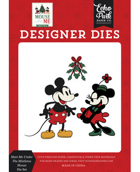 Echo Park Mouse And Me Christmas Medium Designer Die Set Meet Me Under The Mistletoe Mouse (MMC520042)