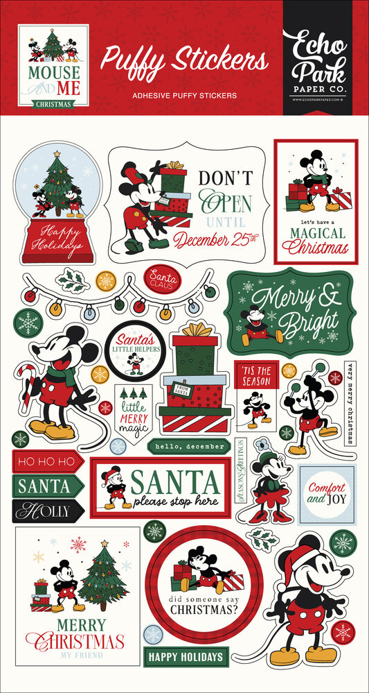 Echo Park Mouse And Me Christmas Puffy Stickers (MMC520066)