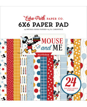 Echo Park Mouse And Me Birthday 6x6 Inch Paper Pad (MMB509023)