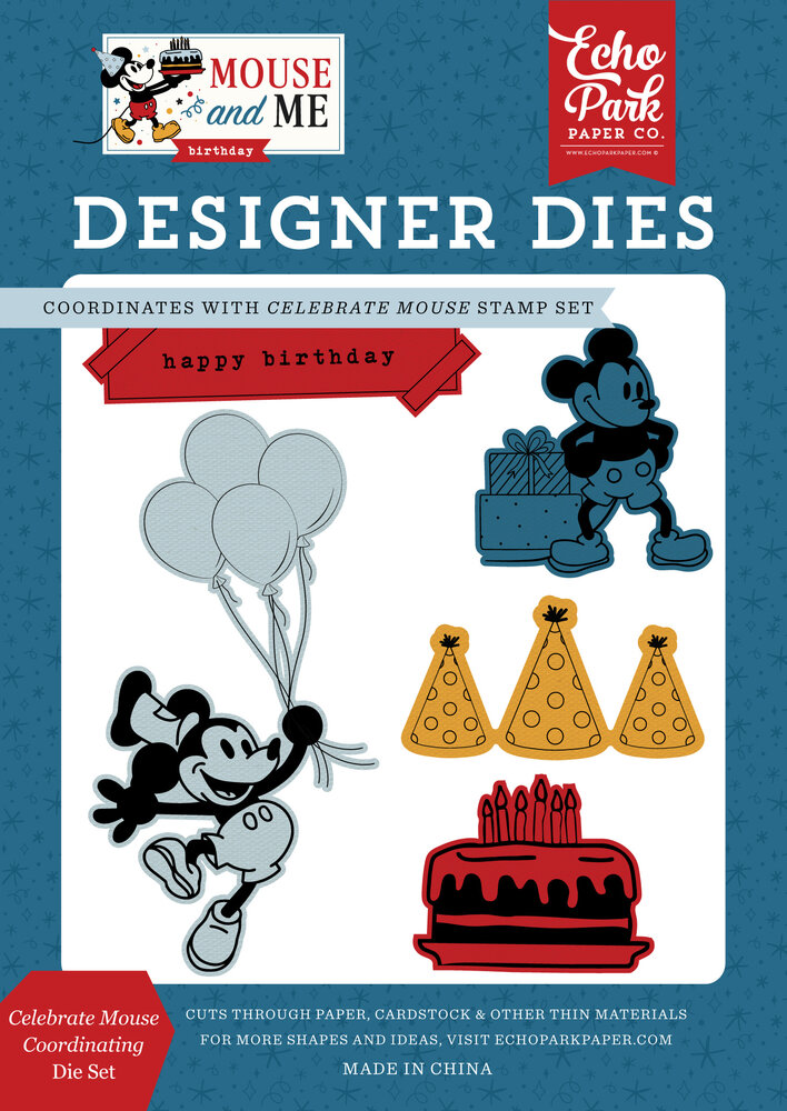 Echo Park Mouse And Me Birthday Coordinating Medium Dies Celebrate Mouse (MMB509042) Echo Park Mouse And Me Birthday Coordinating Medium Dies Celebrate Mouse (MMB509042)