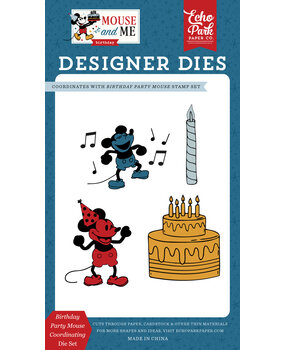 Echo Park Mouse And Me Birthday Coordinating Small Dies Birthday Party Mouse (MMB509043)