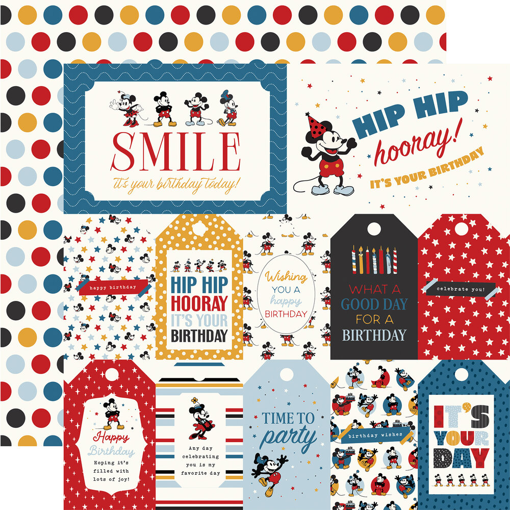 Echo Park Mouse And Me Birthday 12x12 Inch Collection Kit (MMB509016)