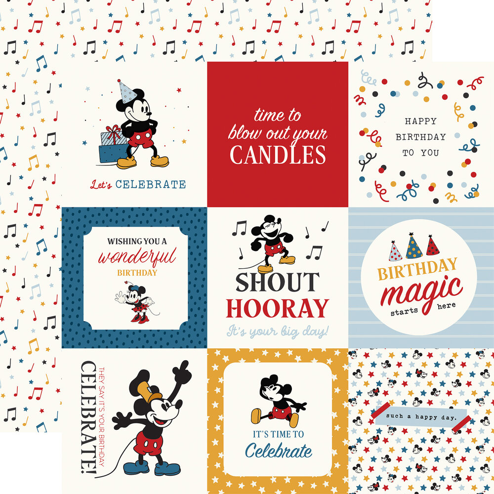 Echo Park Mouse And Me Birthday 12x12 Inch Collection Kit (MMB509016)