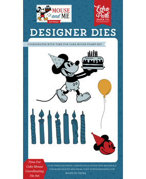 Echo Park Mouse And Me Birthday Coordinating Small Dies Time For Cake Mouse (MMB509044)