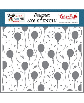 Echo Park Mouse And Me Birthday Designer Stencil Birthday Magic Balloons (MMB509033)
