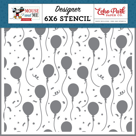 Echo Park Mouse And Me Birthday Designer Stencil Birthday Magic Balloons (MMB509033) Echo Park Mouse And Me Birthday Designer Stencil Birthday Magic Balloons (MMB509033)