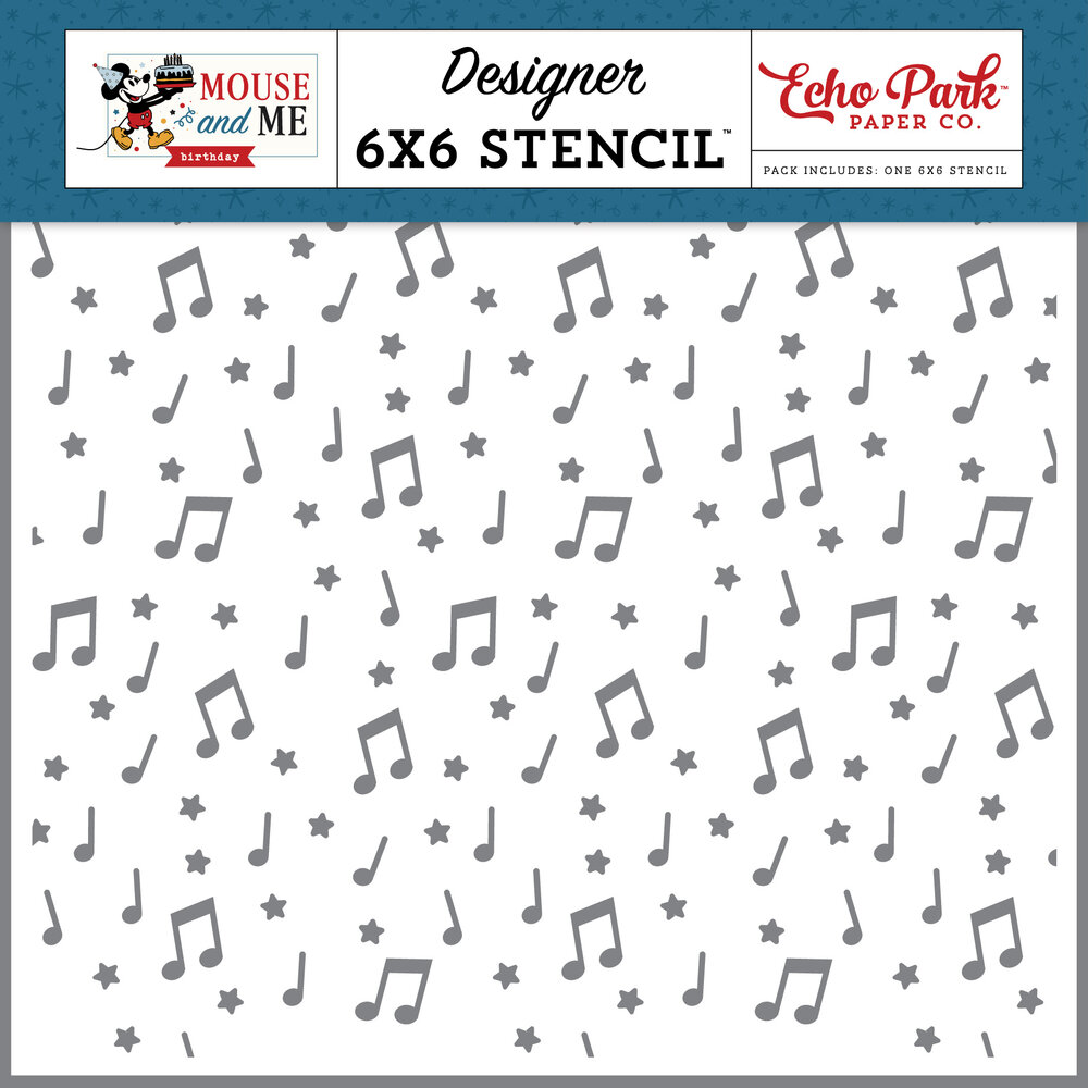 Echo Park Mouse And Me Birthday Designer Stencil Birthday Song Notes (MMB509036) Echo Park Mouse And Me Birthday Designer Stencil Birthday Song Notes (MMB509036)