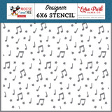 Echo Park Mouse And Me Birthday Designer Stencil Birthday Song Notes (MMB509036)