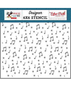 Echo Park Mouse And Me Birthday Designer Stencil Birthday Song Notes (MMB509036)