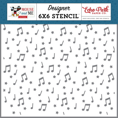 Echo Park Mouse And Me Birthday Designer Stencil Birthday Song Notes (MMB509036) Echo Park Mouse And Me Birthday Designer Stencil Birthday Song Notes (MMB509036)