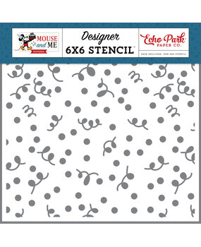 Echo Park Mouse And Me Birthday Designer Stencil Time To Party Confetti (MMB509034)
