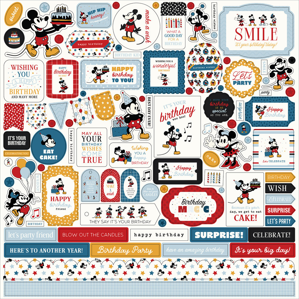 Echo Park Mouse And Me Birthday Element Sticker (MMB509014)