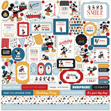 Echo Park Mouse And Me Birthday Element Sticker (MMB509014)