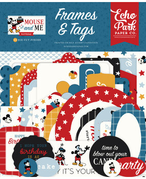 Echo Park Mouse And Me Birthday Frames & Tags (MMB509025)