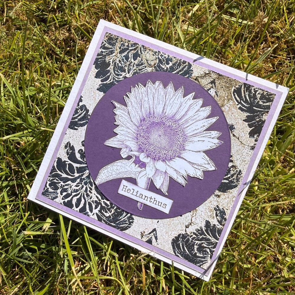 IndigoBlu Blooming Sunflower A6 Red Rubber Stamp (IND1540)