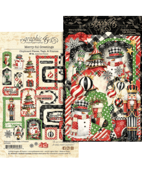 Graphic 45 Merry-ful Greetings Chipboard Pieces, Tags & Frames (4503280) Graphic 45 Merry-ful Greetings Chipboard Pieces, Tags & Frames (4503280)