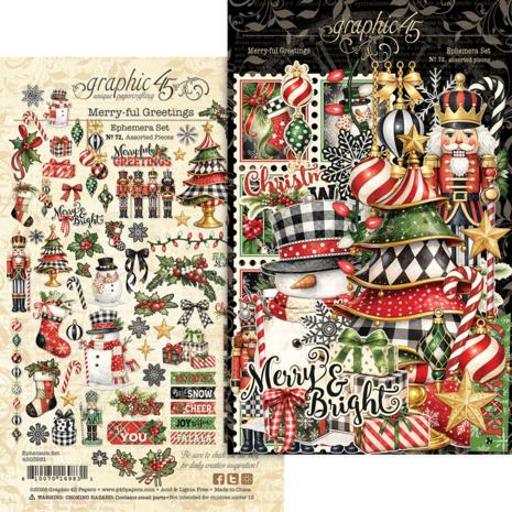 Graphic 45 Merry-ful Greetings Ephemera Set (4503281) Graphic 45 Merry-ful Greetings Ephemera Set (4503281)