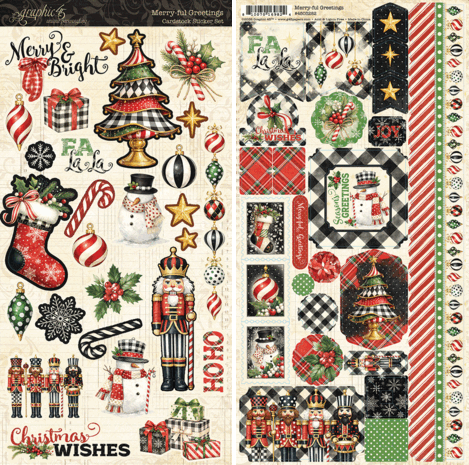 Graphic 45 Merry-ful Greetings Sticker Set (4503282)