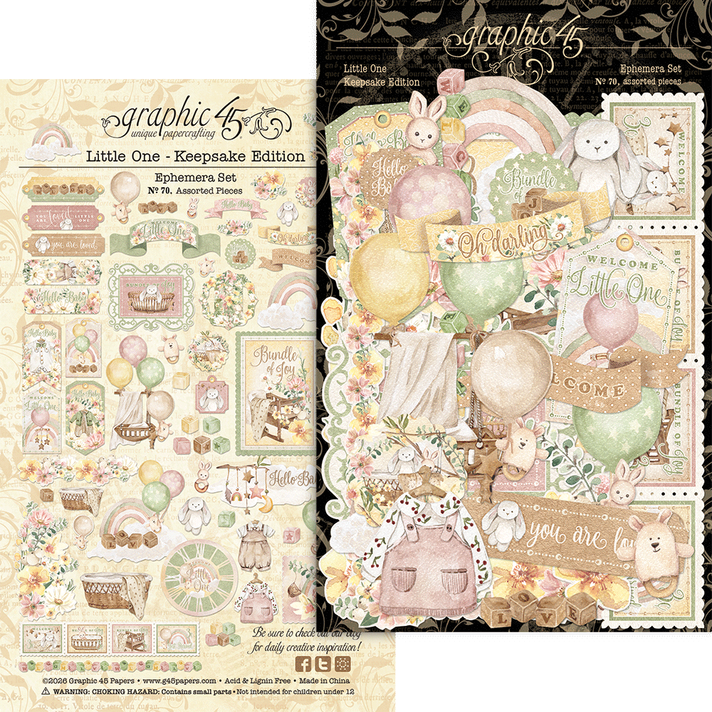 Graphic 45 Little One Keepsake Kit with Exclusive Metal Die-Set (4503319) Graphic 45 Little One Keepsake Kit with Exclusive Metal Die-Set (4503319)