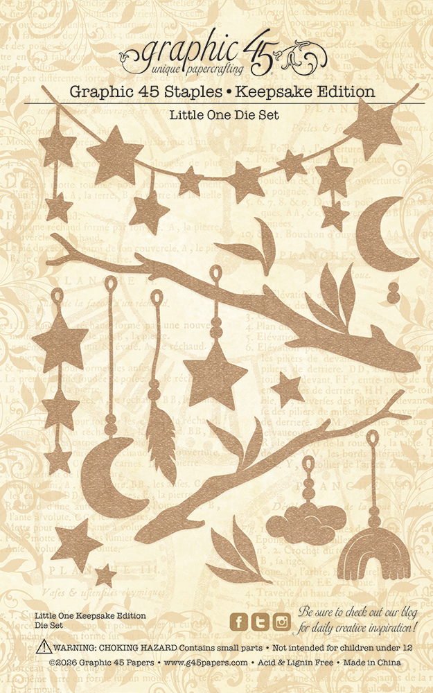 Graphic 45 Little One Keepsake Kit with Exclusive Metal Die-Set (4503319) Graphic 45 Little One Keepsake Kit with Exclusive Metal Die-Set (4503319)