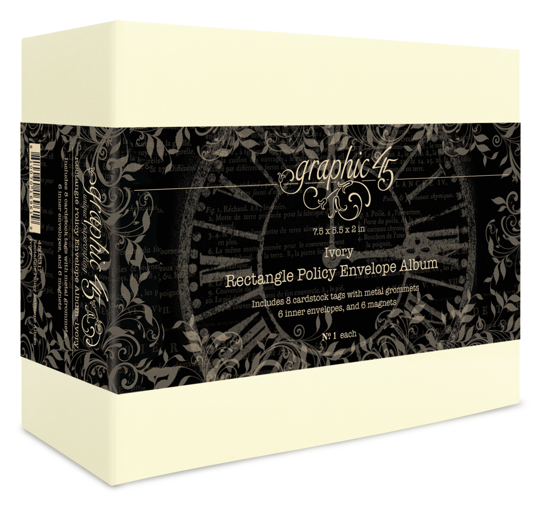 Graphic 45 Rectangle Policy Envelope Album Ivory (4503317) Graphic 45 Rectangle Policy Envelope Album Ivory (4503317)