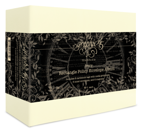 Graphic 45 Rectangle Policy Envelope Album Ivory (4503317) Graphic 45 Rectangle Policy Envelope Album Ivory (4503317)