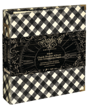 Graphic 45 Check Binder Album with Interactive Pages Black (4503316)