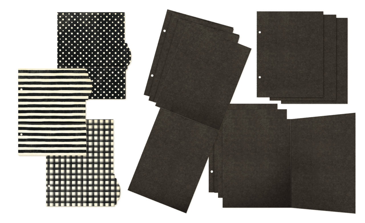Graphic 45 Check Binder Album with Interactive Pages Black (4503316) Graphic 45 Check Binder Album with Interactive Pages Black (4503316)
