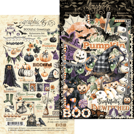 Graphic 45 BOOtiful Greetings Ephemera Set (4503304) Graphic 45 BOOtiful Greetings Ephemera Set (4503304)