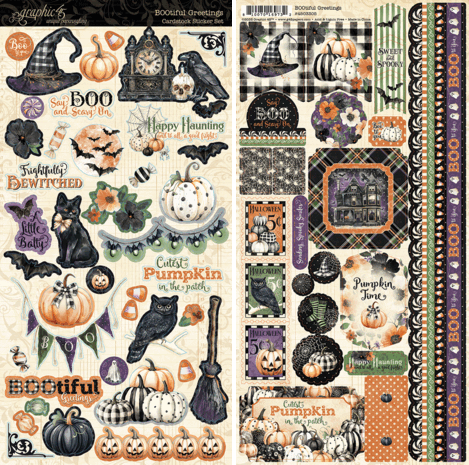 Graphic 45 BOOtiful Greetings Sticker Set (4503305) Graphic 45 BOOtiful Greetings Sticker Set (4503305)