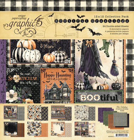 Graphic 45 BOOtiful Greetings 12x12 Inch Collection Pack (4503308) Graphic 45 BOOtiful Greetings 12x12 Inch Collection Pack (4503308)